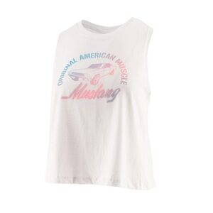Ford Mustang Womens Vintage Ombre Muscle Tank Top